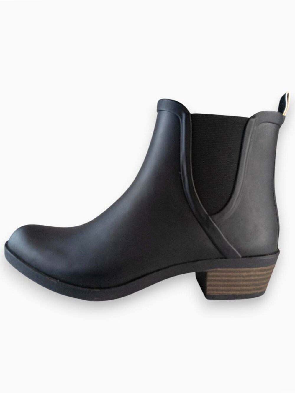 Lucky Brand Basel H2O Black Rubber Rain Boots Size 8M 38.5